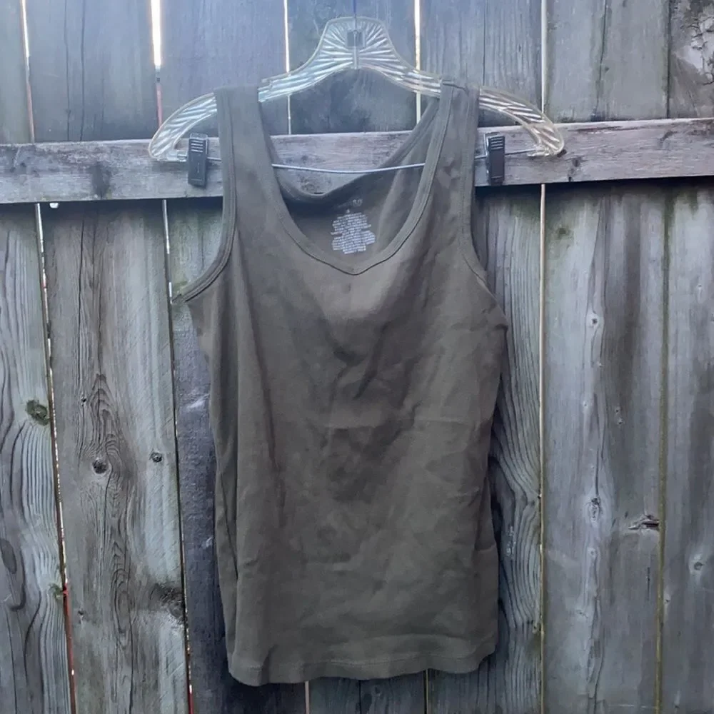 *Lot of 2*St. John’s Bay purple ribbed tank top sz. XL - Picture 3 of 4